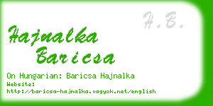 hajnalka baricsa business card